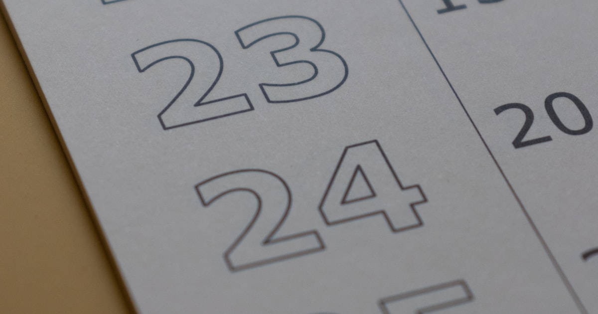 A wall calendar opened to the month of June