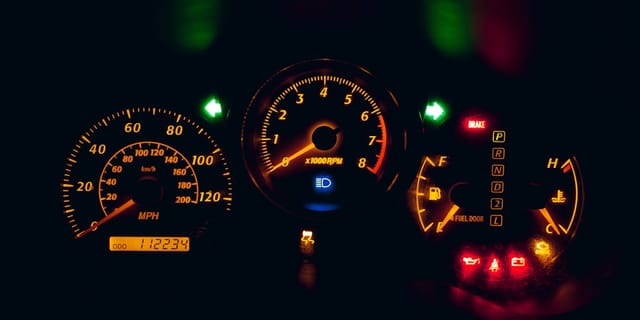 Close-up of a metering dashboard showing AI credit usage bars