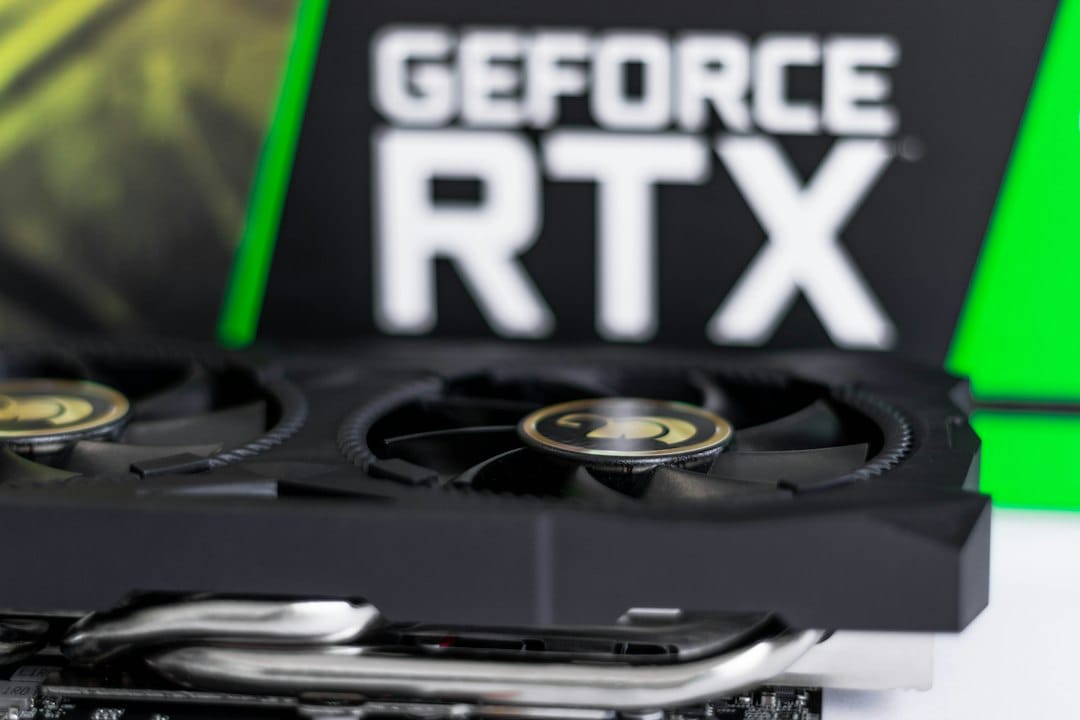Close-up of a GPU accelerator card resting on a table