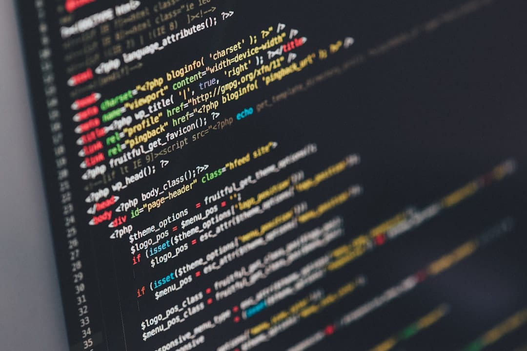 Close-up of source code with a security warning overlay on a terminal screen