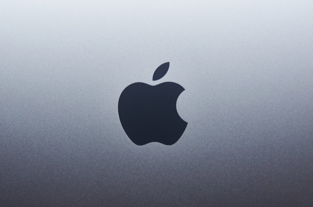 Close-up of an Apple M-series chip on a logic board